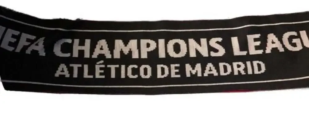 Official Atletico Madrid UEFA Champions League Jacquard Supporter Scarf Red and